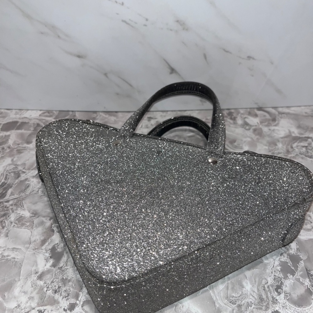 Balenciaga glitter silver triangle crossbody bag - Picture 5 of 10